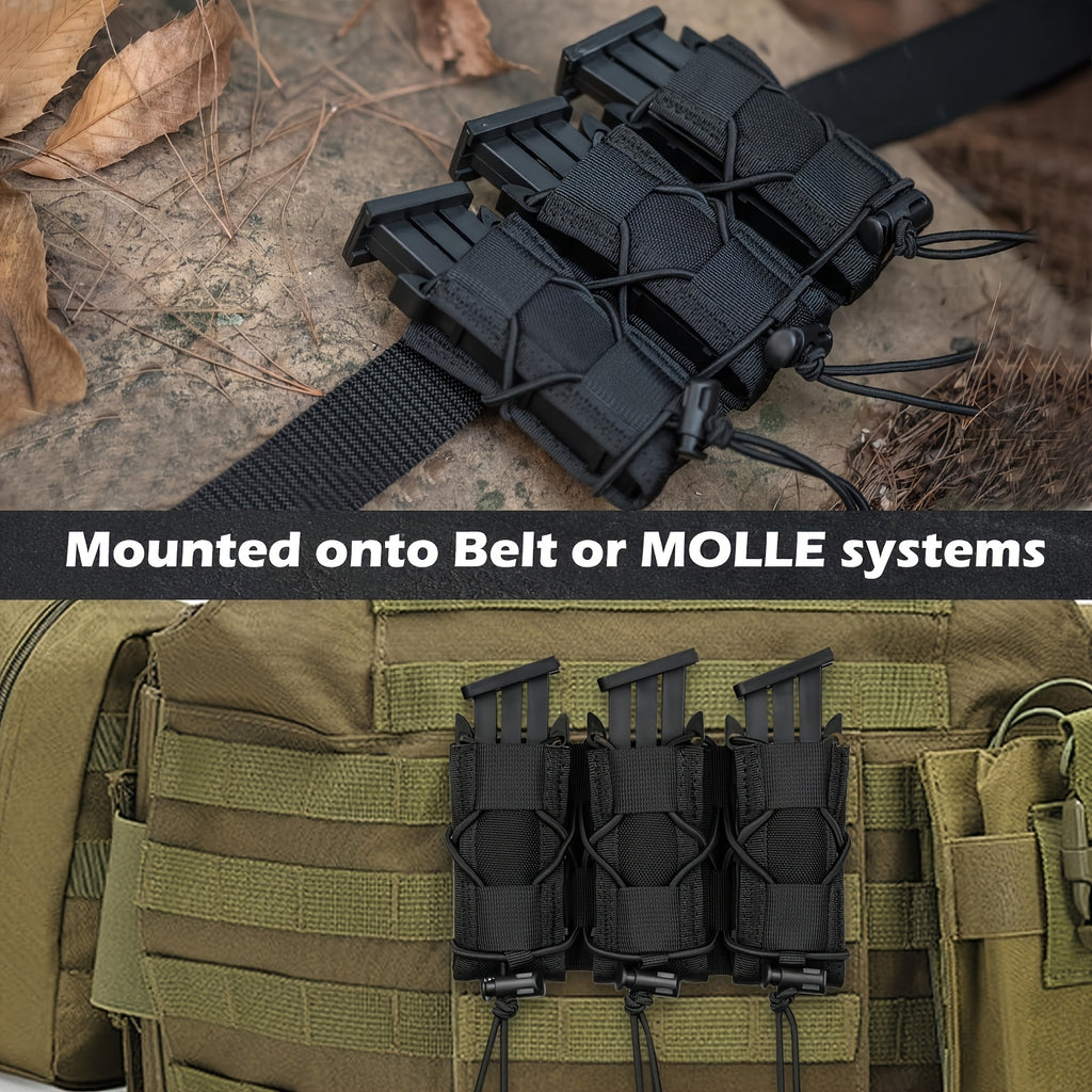 Triple Pistol Magazine Pouch Pistol. Black/FDE/OD Green