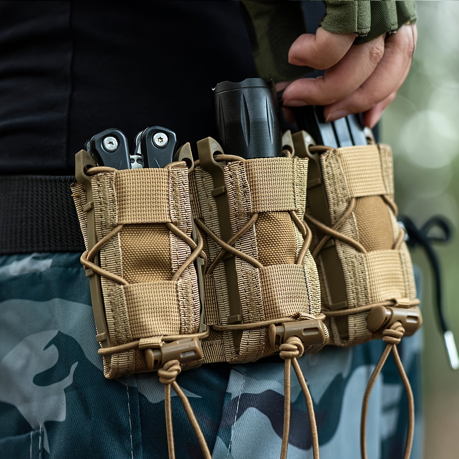 Triple Pistol Magazine Pouch Pistol. Black/FDE/OD Green