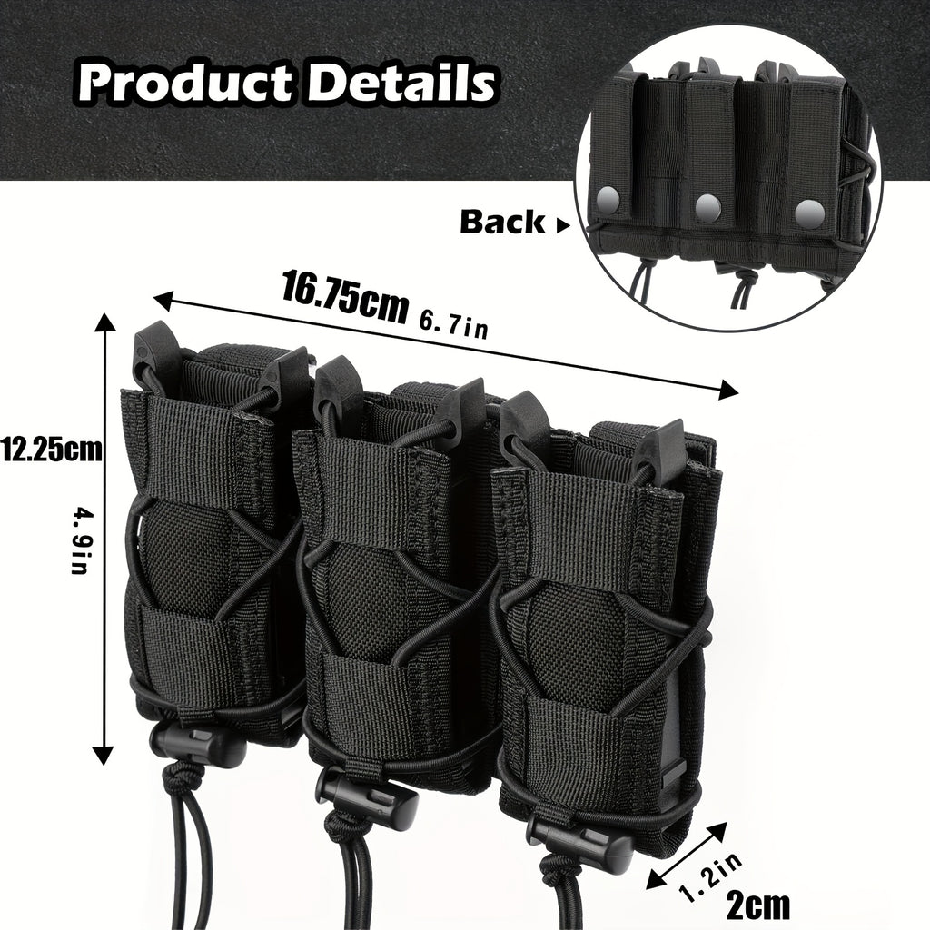 Triple Pistol Magazine Pouch Pistol. Black/FDE/OD Green